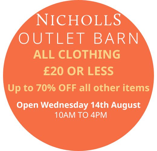 Outlet Barn Open this Wednesday 14th August