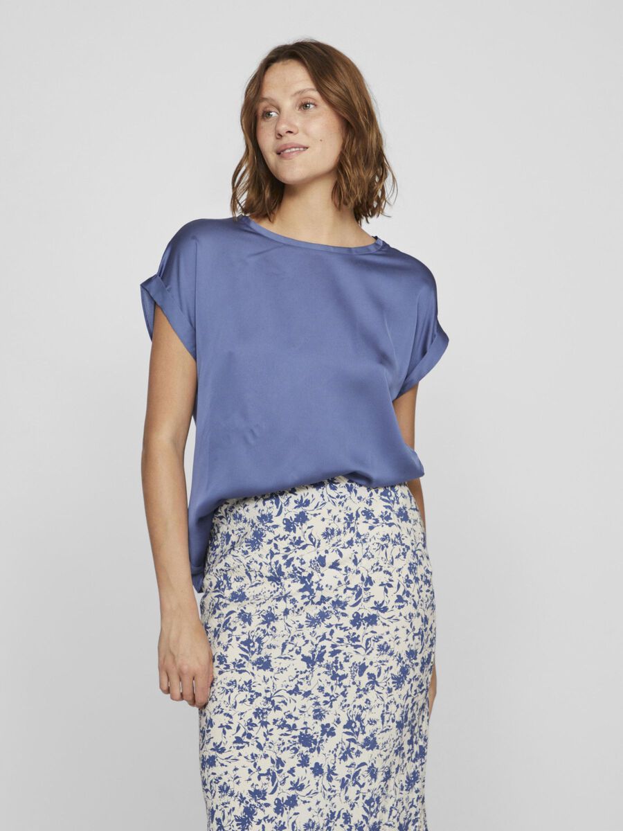 Round Neck Short Sleeved Top