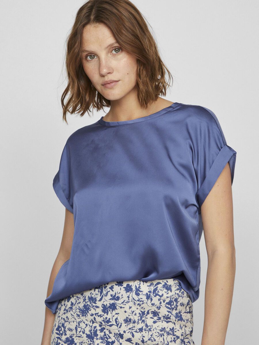 Round Neck Short Sleeved Top