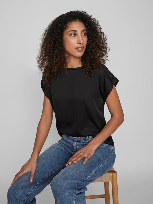 Round Neck Short Sleeved Top