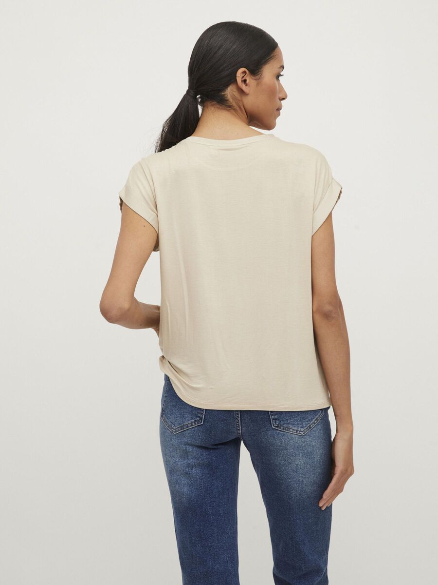 Round Neck Short Sleeved Top