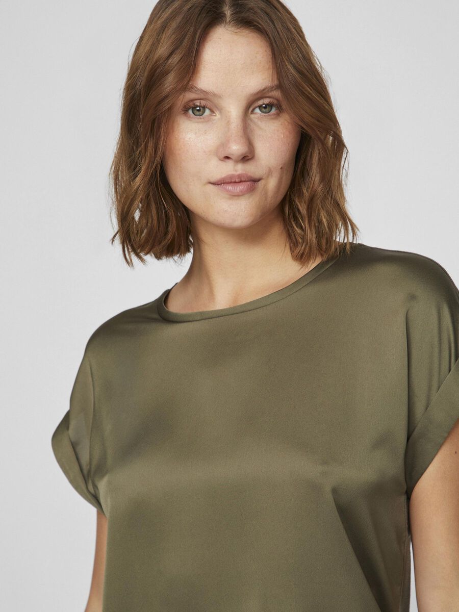 Round Neck Short Sleeved Top