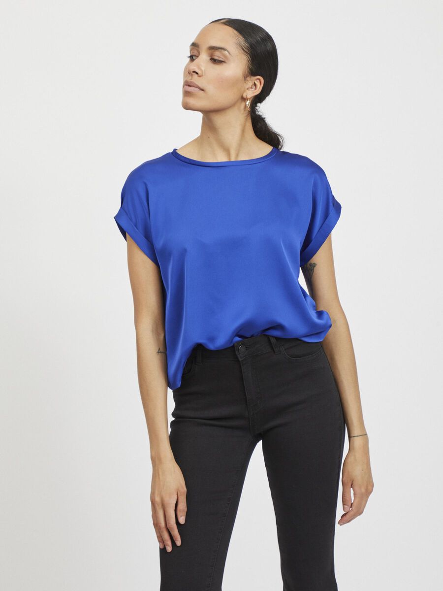 Round Neck Short Sleeved Top