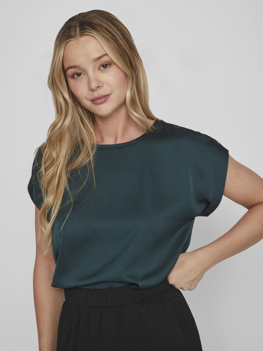 Round Neck Short Sleeved Top