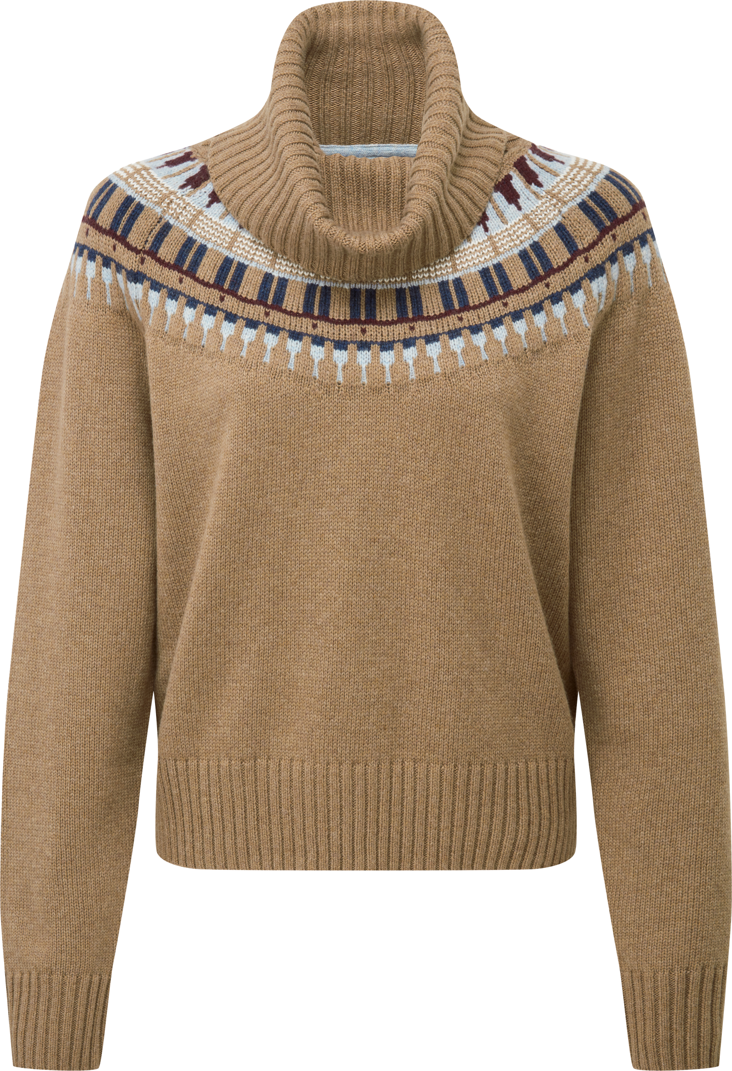 Filey Fairisle Roll Neck Jumper