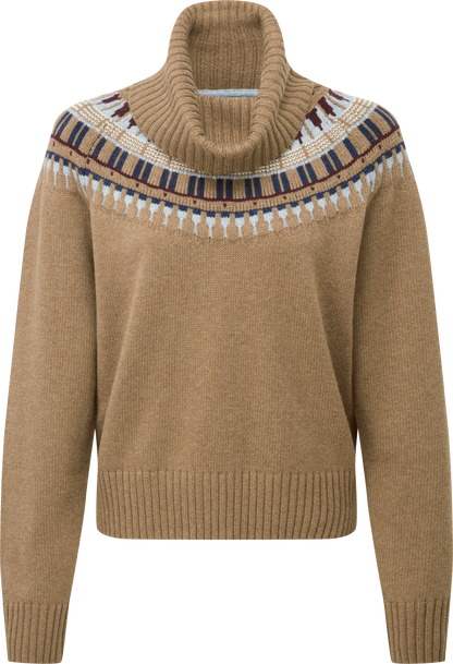 Filey Fairisle Roll Neck Jumper