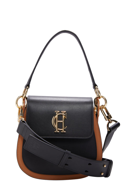 Chelsea Saddle Bag (Black/Tan)