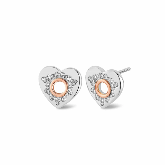 Cariad Sterling Silver Sparkle Stud Earrings with Topaz