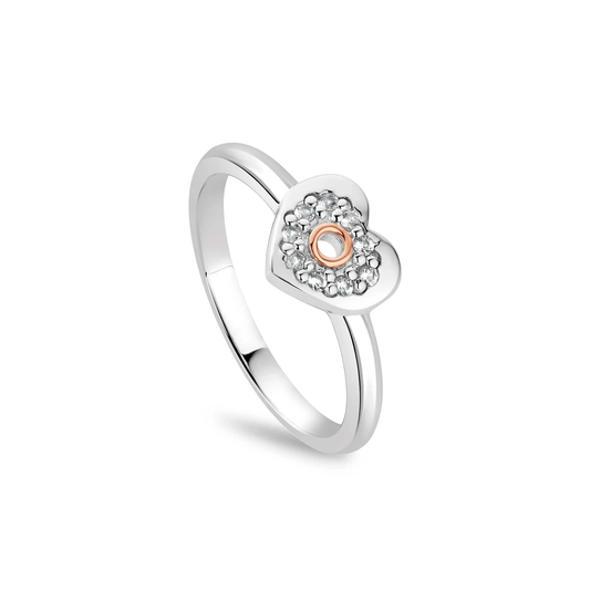 Cariad® Sparkle Silver Ring Size: N