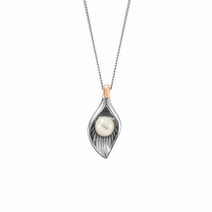 Beachcomber Shell Silver and Pearl Pendant