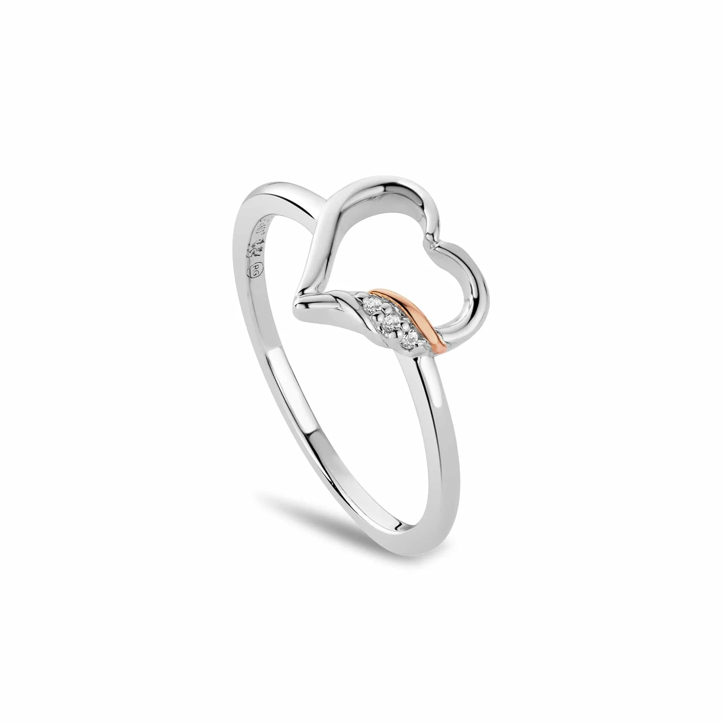 Past Present Future® Heart Silver Ring