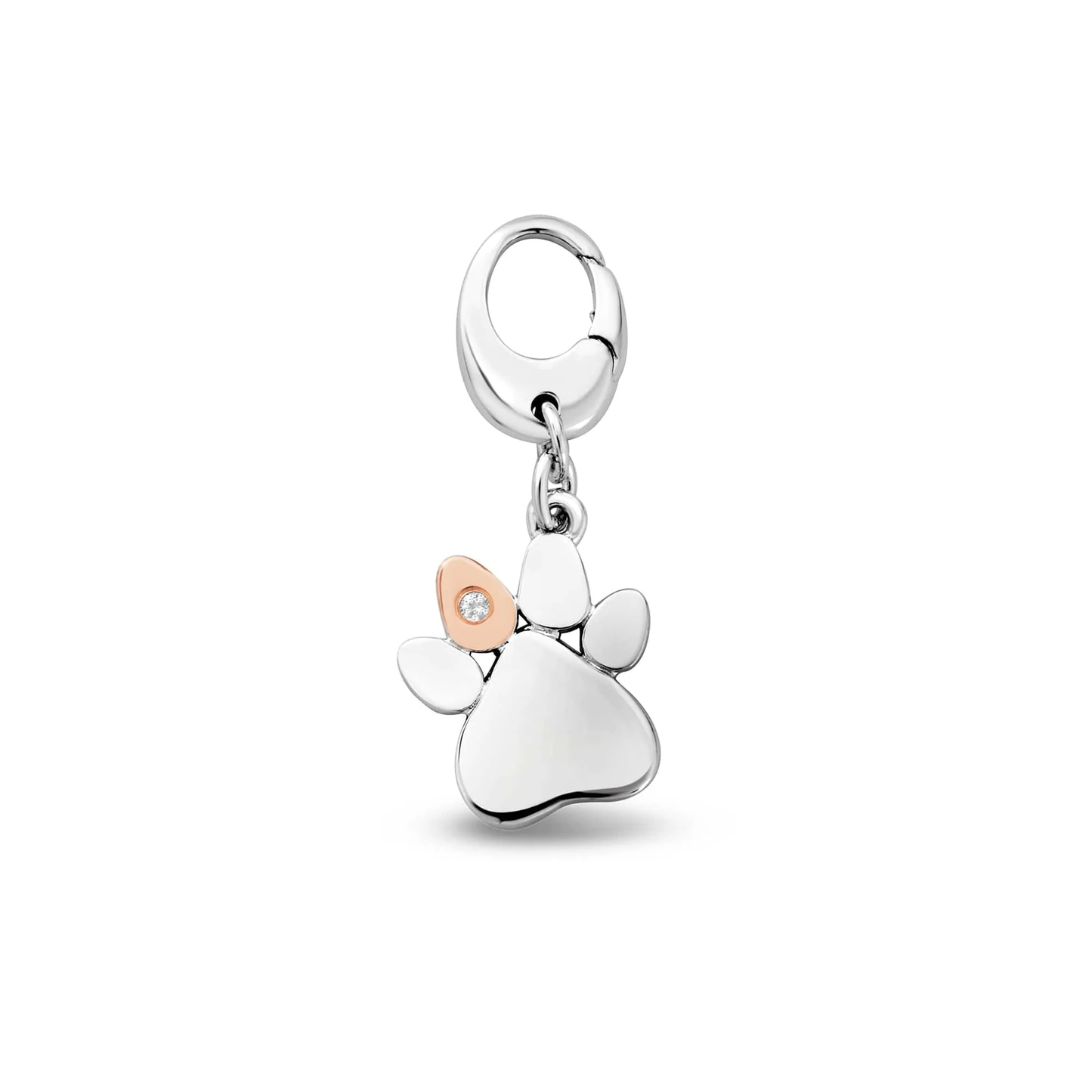 Tree of Life Insignia Silver Paw Prints Charm