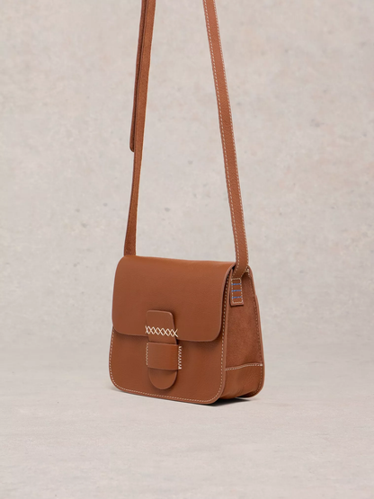 Evie Leather Satchel Mid Tan