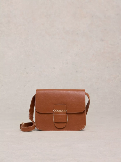 Evie Leather Satchel Mid Tan