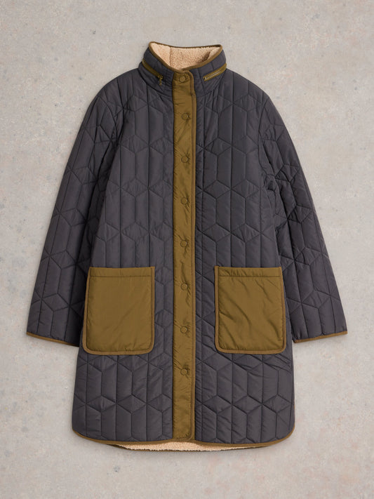 Carmel Borg Lined Quilted Coat