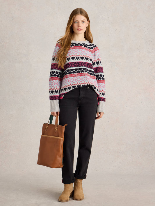 Gabby Longline Fairisle Jumper