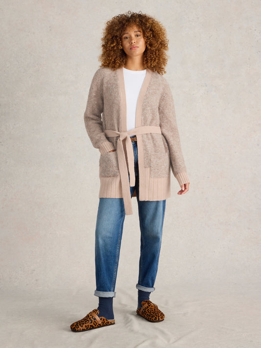 BOBBY BOUCLE BELTED CARDI