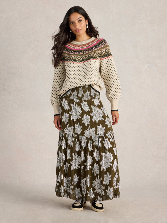 Phoebe Jacquard Maxi Skirt