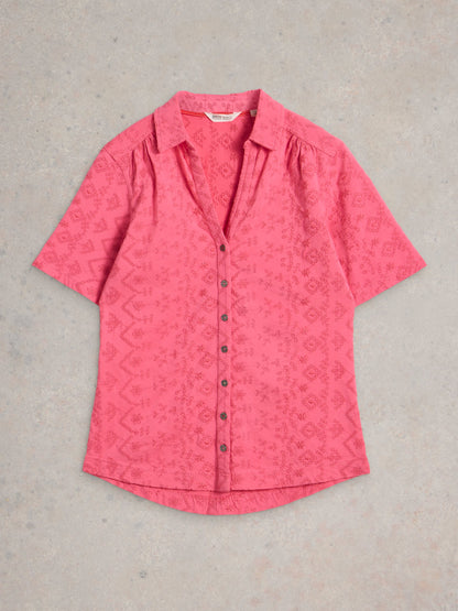 Annie Short Sleeve Broderie Shirt