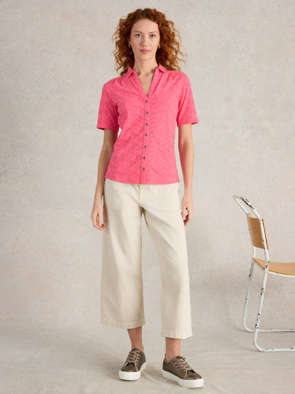 Annie Short Sleeve Broderie Shirt