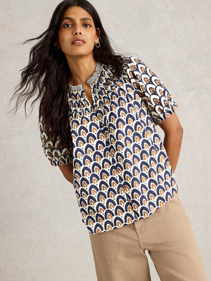 Ariel Mix Print Top