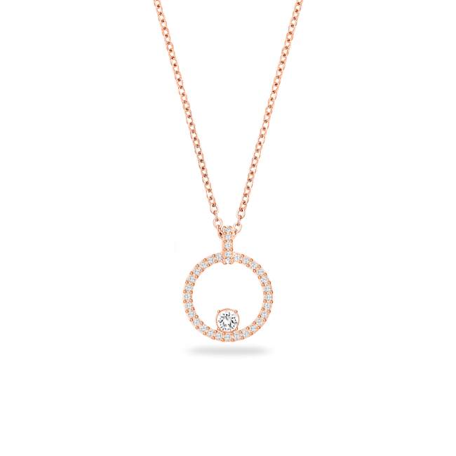 Creativity Circular Pendant in Crystal and Rose Gold