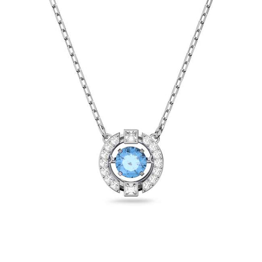 Sparkling Dance Round Necklace in Blue