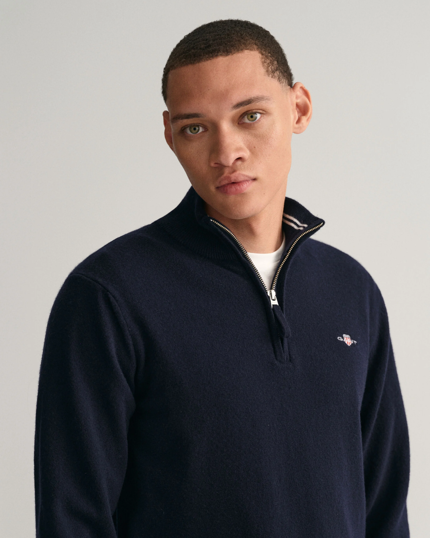 Superfine Lambswool Half-Zip Sweater