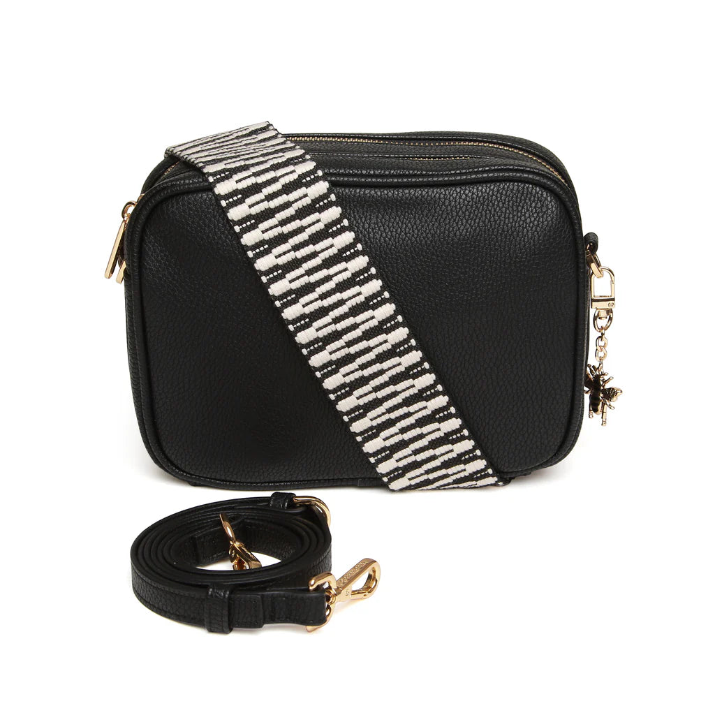 Black - Soho duel compartment camera cross body bag