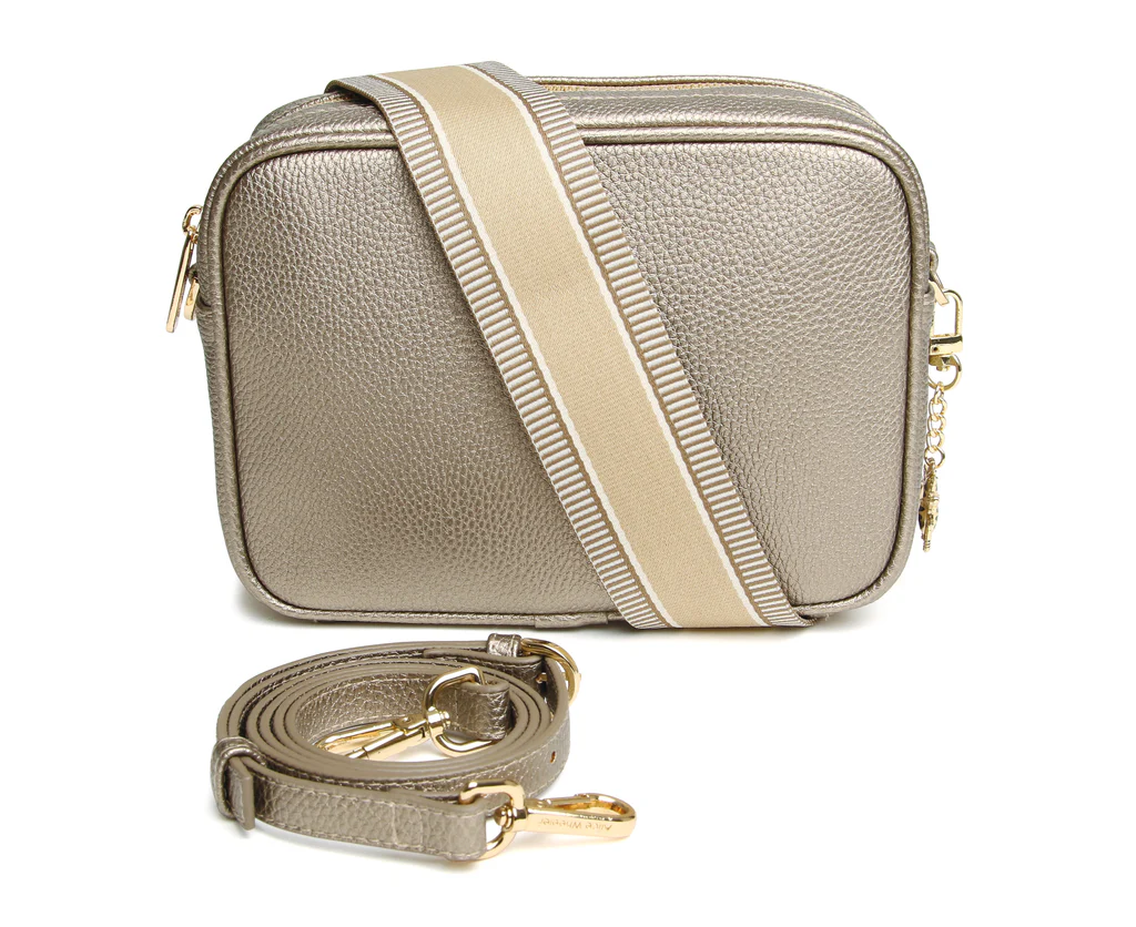 Bronze - Soho Double Zipped Crossbody bag