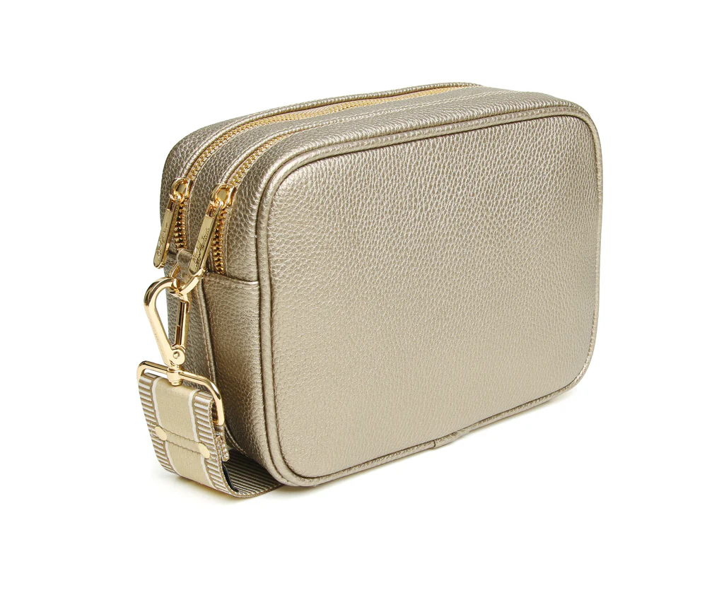 Bronze - Soho Double Zipped Crossbody bag