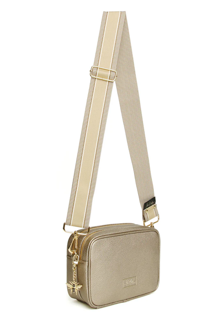 Bronze - Soho Double Zipped Crossbody bag