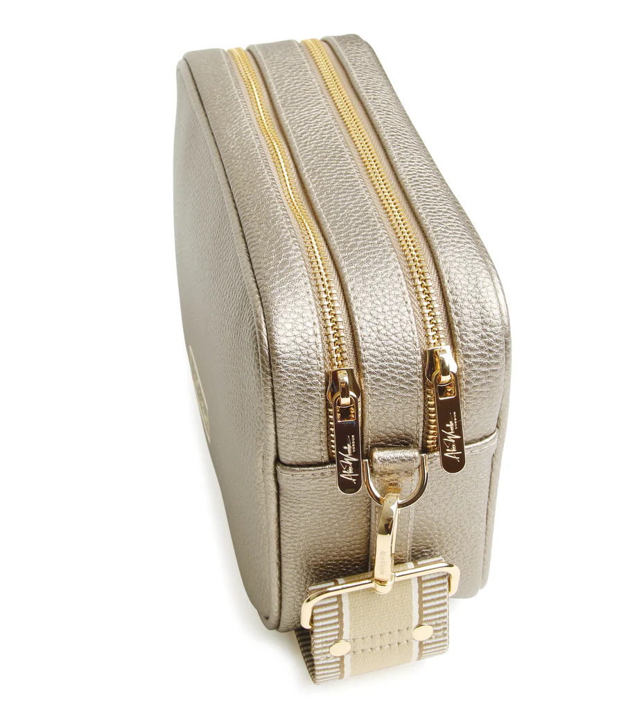 Bronze - Soho Double Zipped Crossbody bag