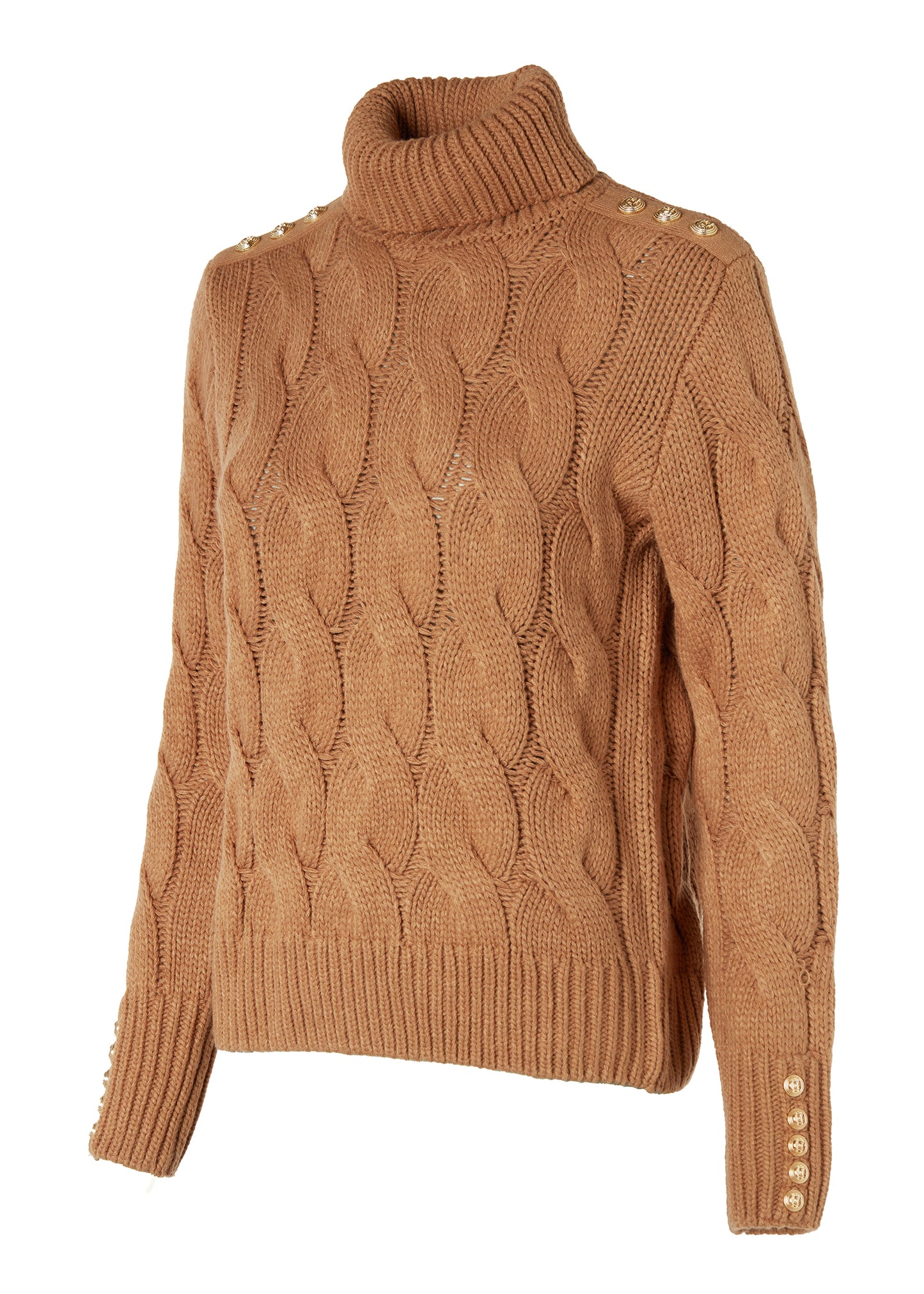 Corded Roll Neck Knit