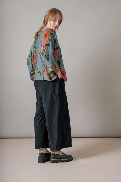 Chrysanthemum Grey Kimono