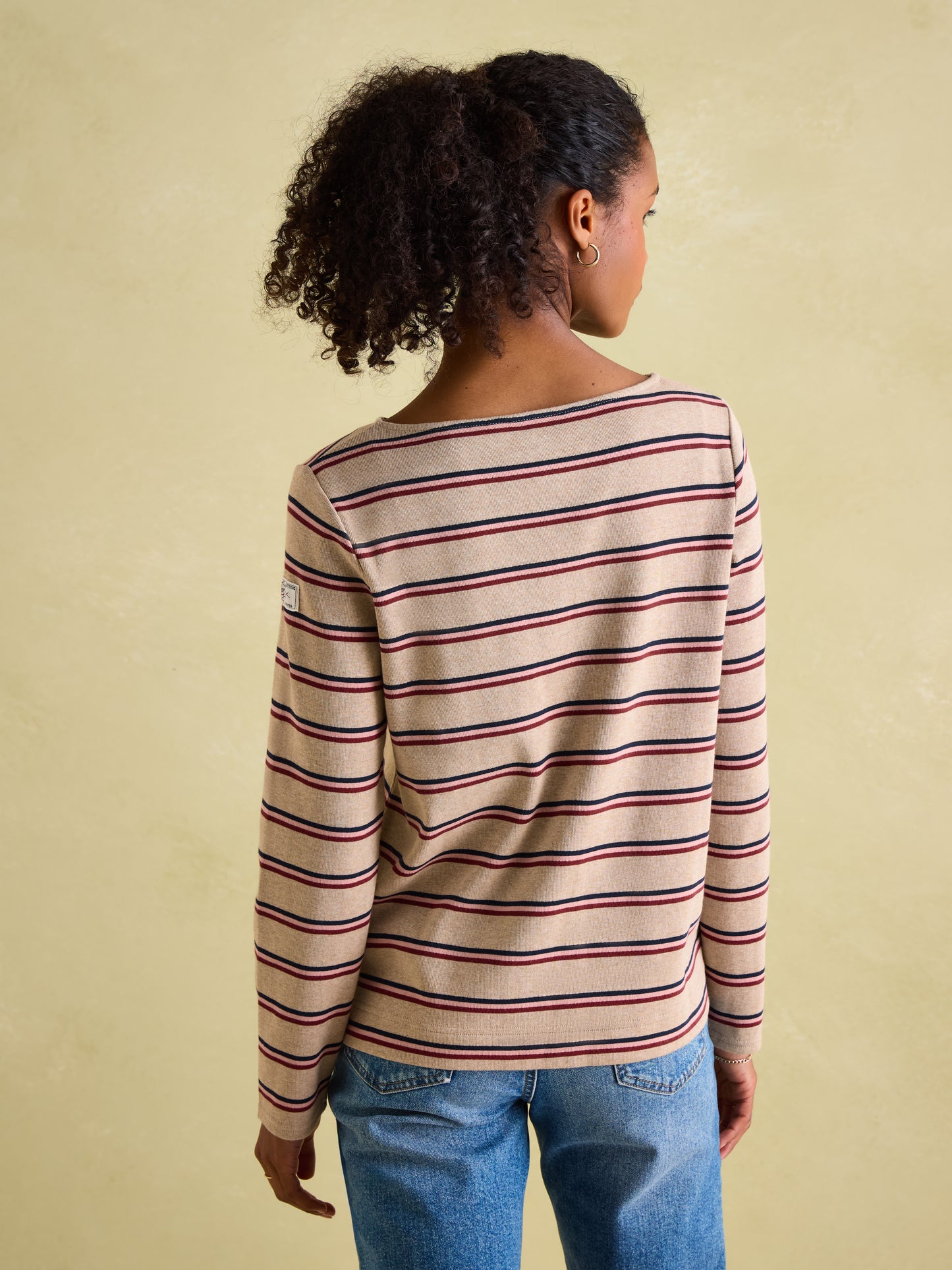 New Harbour Striped Boat Neck Breton Top