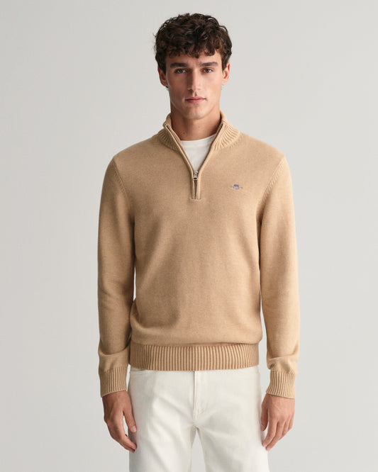 Casual Cotton Half-Zip Sweater