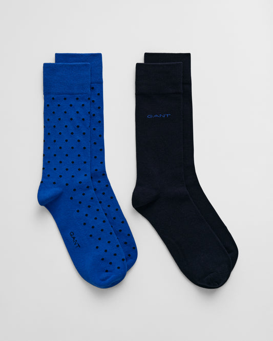 2-Pack Dot & Solid Socks