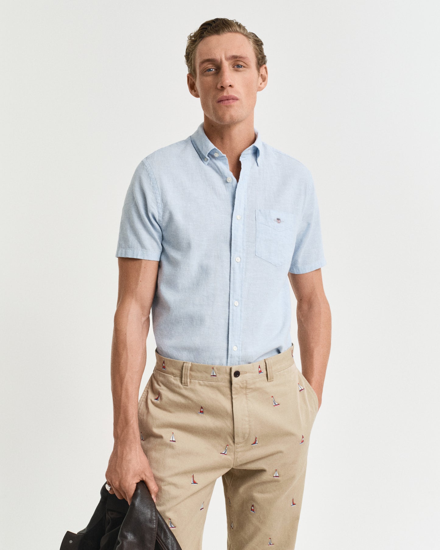 Regular Cotton Linen Short Sleeve Shirt