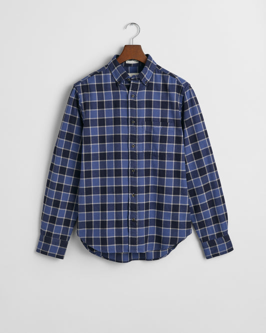 Regular Fit Checked Herringbone Shirt