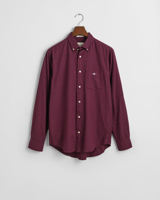 Regular Fit Micro Checked Flannel Shirt