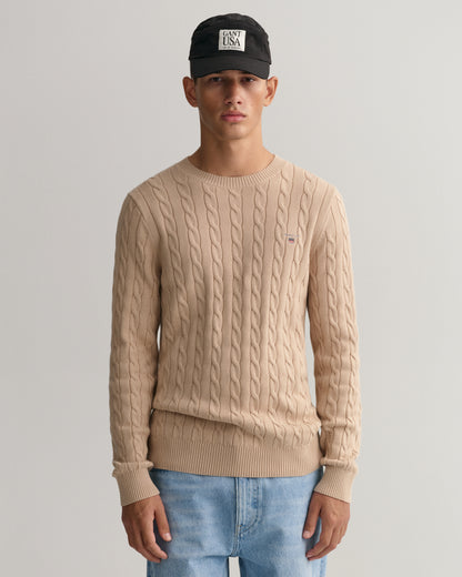 Cotton Cable Crew Neck Sweater