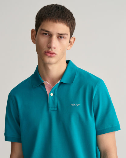 Regular Fit Contrast Pique Polo Shirt