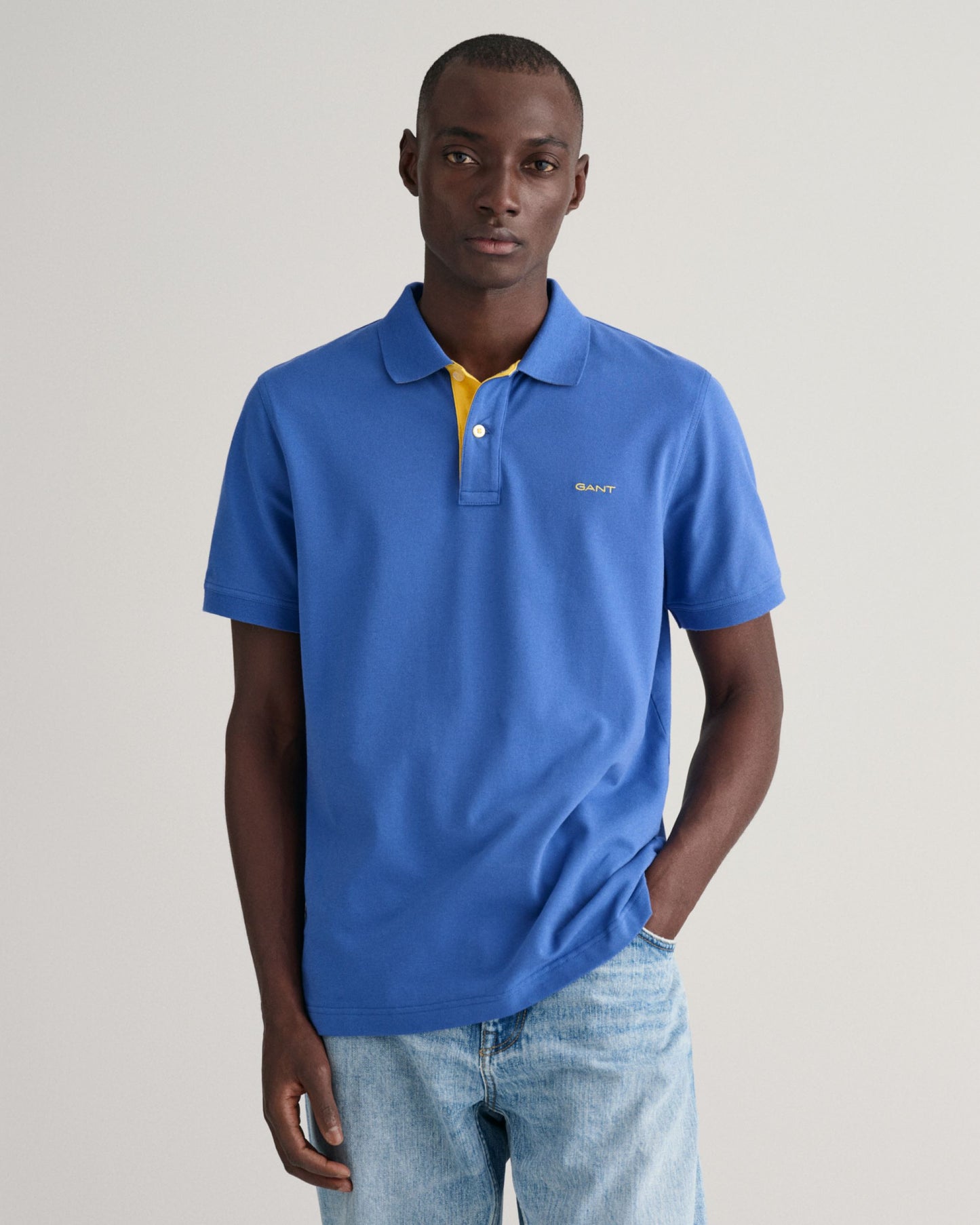 Regular Fit Contrast Pique Polo Shirt