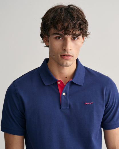 Regular Fit Contrast Pique Polo Shirt