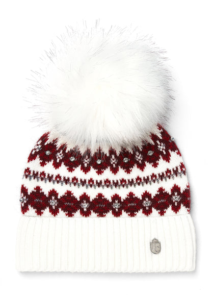 Jennifer Fairisle Bobble Hat (Natural)