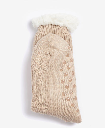 Cable Knit Lounge Socks