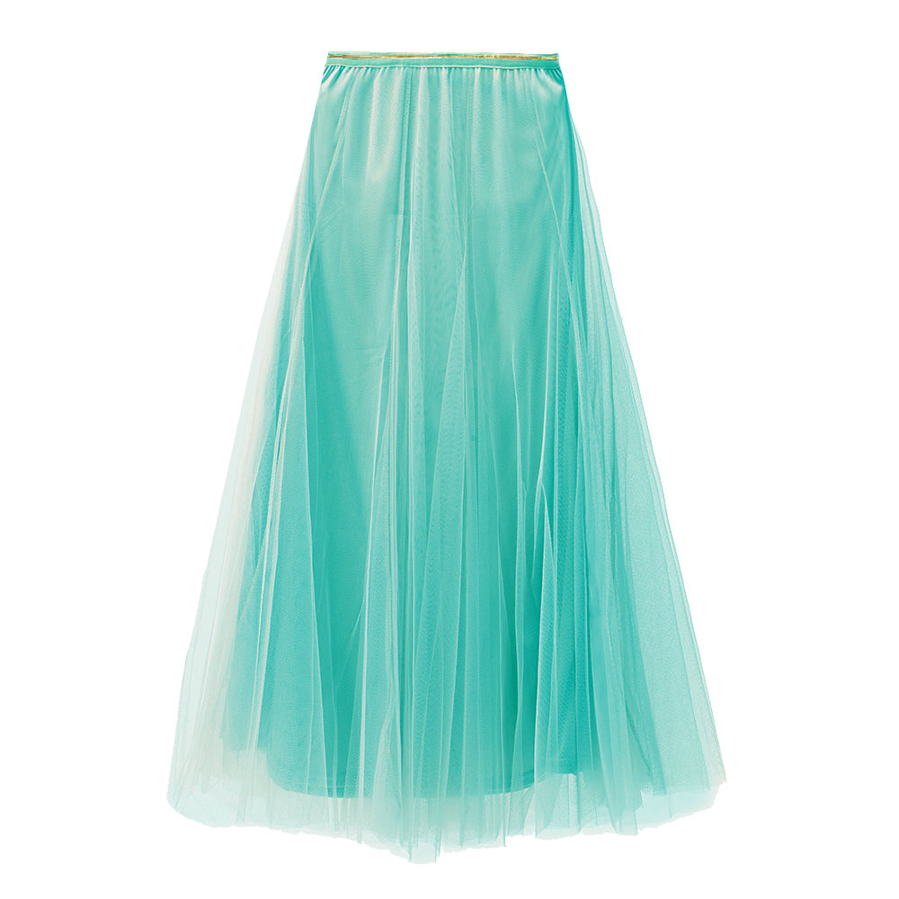 Tulle Layer Skirt in Aqua - Large