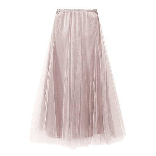 Tulle Layer Skirt in Dove Pink - Large