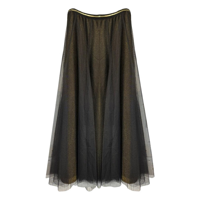 Tulle Sparkle Lurex Layer Skirt Black Small